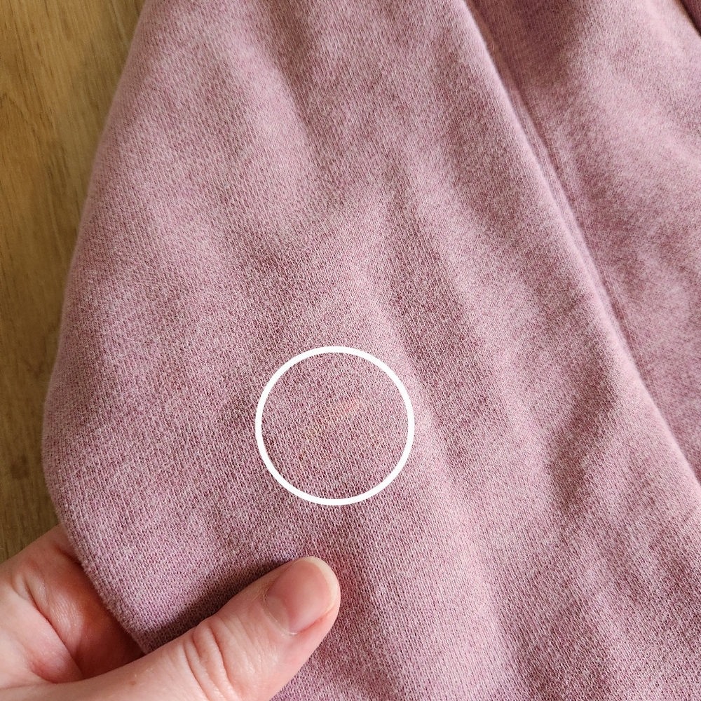 Lululemon Heathered Velvet Dust Pink Cotton Fleece Scuba Hoodie Women's Size 6 - Picture 8 of 8